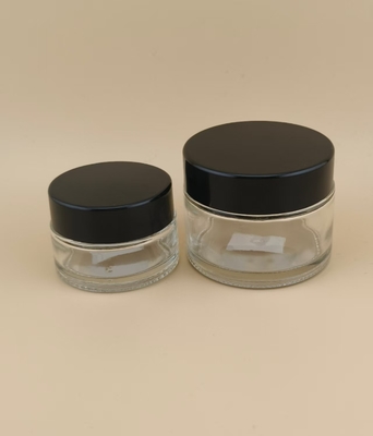 Güzel Tasarım Açık Camlar Lotion için vida kapaklı krem kavanozu