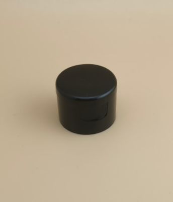 Kozmetik Şişeler için Siyah Plastik Yuvarlak Pürüzsüz Kapak