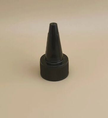 Renk şişeleri için siyah plastik ribbed jöle vida kapağı