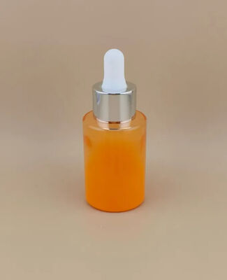 Yeni Tasarım Açık Kademeli Değişim Turuncu Yumuşak Yuvarlak Essence için damlatıcı şişe