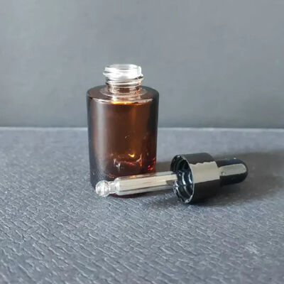 En çok satan Şeffaf 30 ml 1 oz Boş Saç Yağı Paketleme Özel Dondurulmuş Kozmetik Serum Damlacı Pipetle Cam Şişe