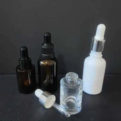 Sıcak Satış Ürün Göz Yüz Esseriyel Yağ Kozmetik Ambalaj Açık 15ml 30ml 50ml Düz kare cam damlatıcı şişe