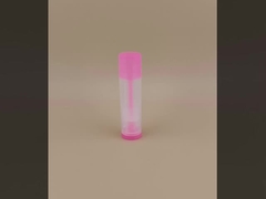 Dudaklar için Pembe Kapaklı Küçük Pürüzsüz Şeffaf Dudak Balmı Ambalajı