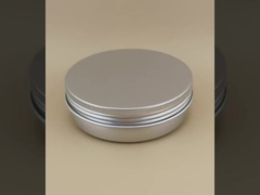 Özel CRC Mümkün Koca Gümüş Alüminyum Kutusu Kozmetik için vida kapağı ile