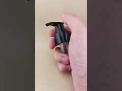 Cilt bakım şişeleri için parlak siyah losyon pompası viski ribbed K201-9