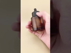 Hassas Tasarım Açık Kahverengi Pürüzsüz Yuvarlak Damlalıklı Esans Şişesi