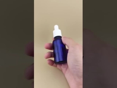 Hassas Tasarım Açık Koyu Mavi Pürüzsüz Yuvarlak Damlalıklı Şişe Cilt Bakımı İçin