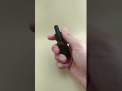 Hassas Tasarım Mini Şeffaf Kahverengi Pürüzsüz Yuvarlak Damlalıklı Şişe Cilt Bakımı İçin