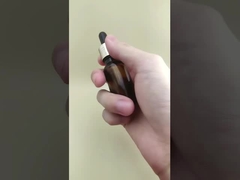 Hassas Tasarım Küçük Şeffaf Kahverengi Pürüzsüz Yuvarlak Damlalıklı Şişe Cilt Bakımı İçin