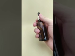 Hassas Tasarım Orta Açık Kahverengi Pürüzsüz Yuvarlak Damlalıklı Şişe (Cilt Bakımı İçin)