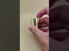 Cilt Bakım Şişeleri için Şeffaf Düğmeli Altın Alüminyum-Plastik Yuvarlak Pürüzsüz Kapak