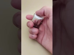 Cilt Bakım Şişeleri için Beyaz Düğmeli Gümüşi Alüminyum-Plastik Yuvarlak Pürüzsüz Kapak