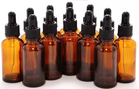 Uçucu Yağ 20ml 30ml 50ml için K1010 Boş Amber Cam Serum Damlalık