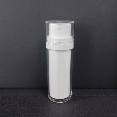 Kapasite 50ml-120ml Havasız Pompa Şişesi Beyaz Siyah Şeffaf