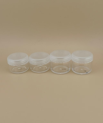 Mini beyaz plastik krem kavanozu losyon için vida kapaklı