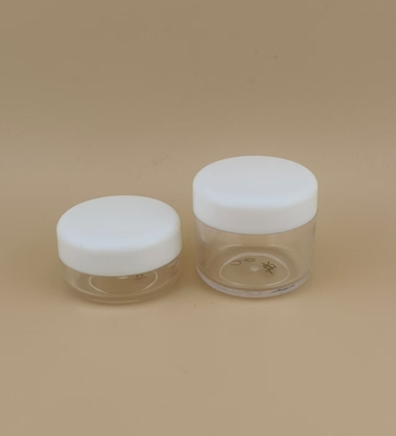 Clear Plastic Cream Jar with Screw Lid for Skincare