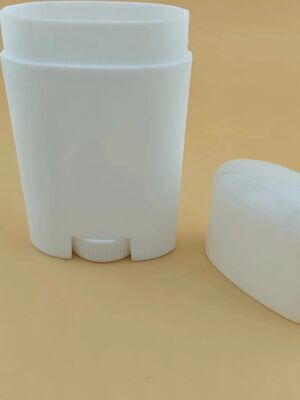 Beyaz Özel Renk Oval Şekilli PP Plastik Kozmetik Deodorant Stick Şişe