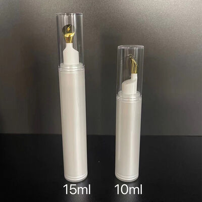 10 ml 15 ml Mini Havasız Pompa Şişesi PP Plastik Göz Serumu Krem Havasız Şişe