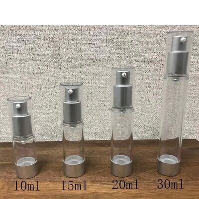 10 ml 15 ml Mini Havasız Pompa Şişesi PP Plastik Göz Serumu Krem Havasız Şişe