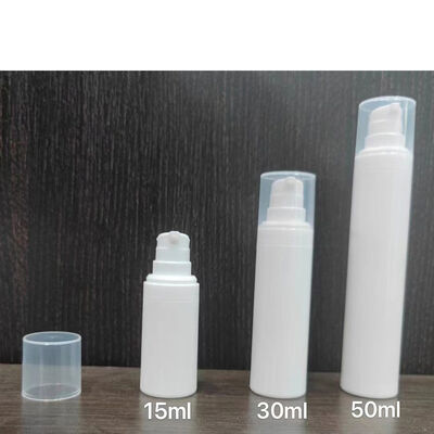 Beyaz Siyah Serum Plastik 50ml Havasız Pompa Şişesi PP Satılık