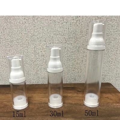 Kozmetik Havasız Pompa Şişesi 15ml 30ml 50ml Twist up Plastik Kozmetik Havasız Pompa Şişesi