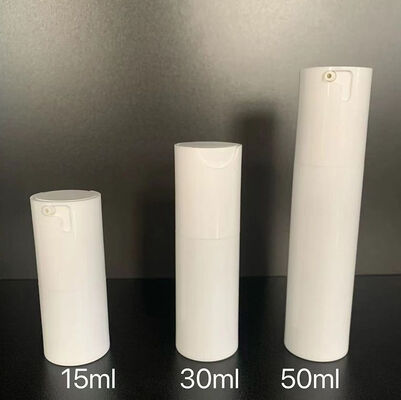 Lüks Özel Beyaz Mat Büküm Havasız Pompa Şişesi 30 ml ABS Pompa Kafalı Plastik Pompa Şişesi