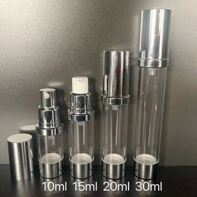 30ml PP Plastik Yuvarlak Silindir Hava Sıcak Şişe Açık Kapağı PP Hava Sıcak Pompa Deri Bakımı
