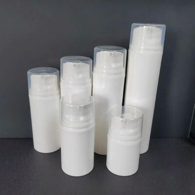 Boş 30 ml Mini Şeffaf Vakum ABS Plastik Losyon Şişesi Beyaz Hava Almaz Pompa Kapaklı
