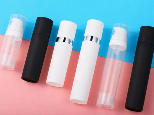 Plastik losyon pompası pompa kapağı olan havasız vakumlu şişe Kozmetik ambalaj K18-2 5ml 10ml 12ml 15ml