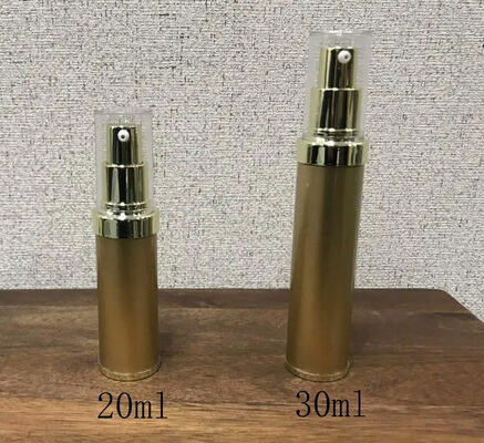 Popüler losyon pompası olan silindrik Gümüş PP Plastik hava geçirmez pompa şişesi 5ml 15ml 20ml 30ml