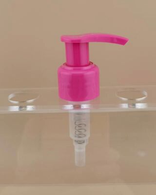 Yeni tasarımlı pembe sol-sağ kilitli kozmetik losyon pompası
