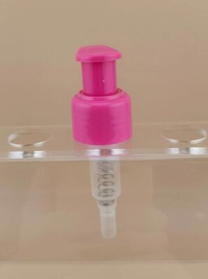 Yeni tasarımlı pembe sol-sağ kilitli kozmetik losyon pompası