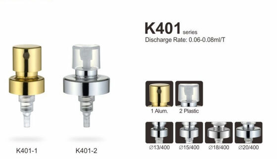 18 mm 20 mm Alüminyum Crimp Pump Parfüm püskürtücüsü Fine Mist Spray K401