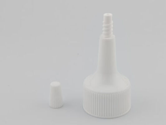 Şişe dağıtıcı kapağı 24 mm Beyaz Dibli Kapama vida kapağı