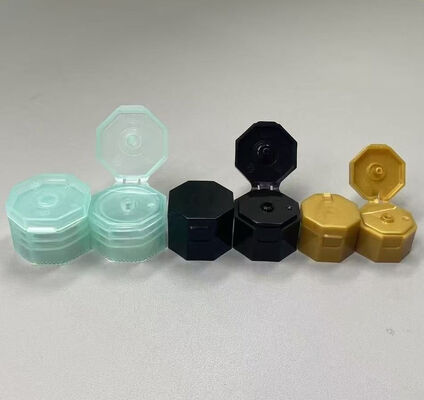 Sekizgen 24 mm Flip Top Kapaklar Plastik Özel Şekil Snap Kapaklar