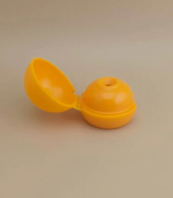 Sarı Plastik Pürüzsüz Mat Küresel Kapak Kozmetik Şişeler için