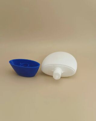 Şampuan için Mavi Kapaklı Beyaz Pürüzsüz Plastik Şişe