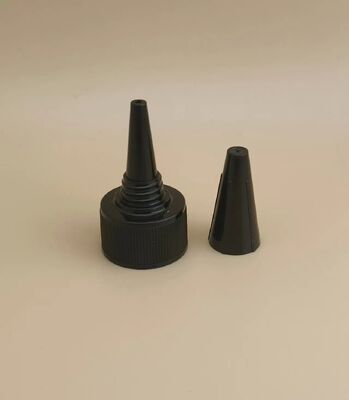Renk şişeleri için siyah plastik ribbed jöle vida kapağı