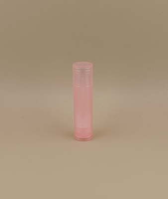 Dudak rujları için özel plastik küçük pürüzsüz açık pembe dudak balsamı ambalajı