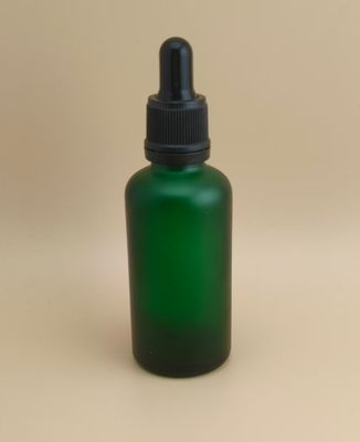 Essence için ince tasarımlı açık koyu yeşil damlatıcı şişe